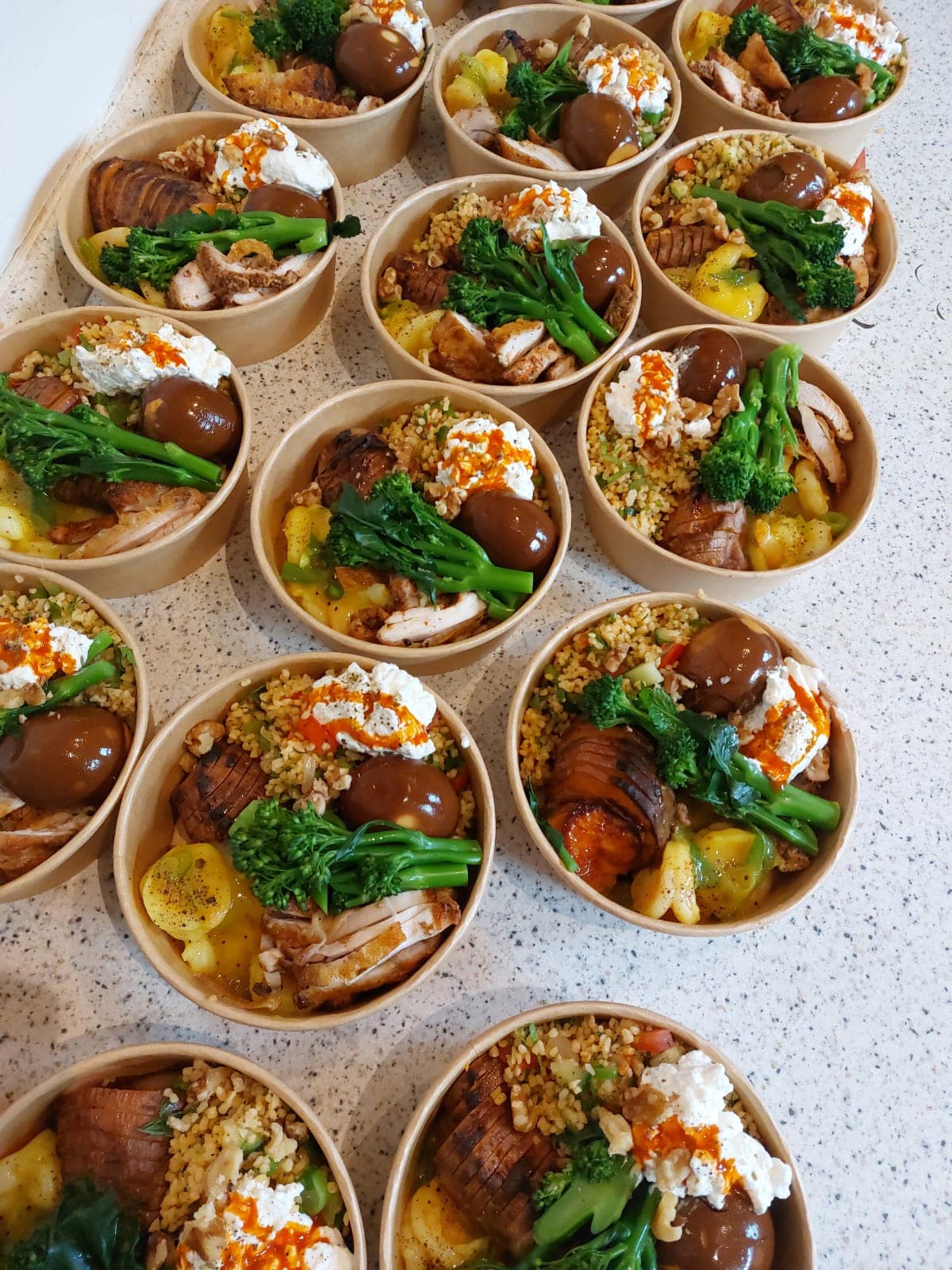 Corporate event catering bowl food prepared in Harrogate by Jack Robinson Catering