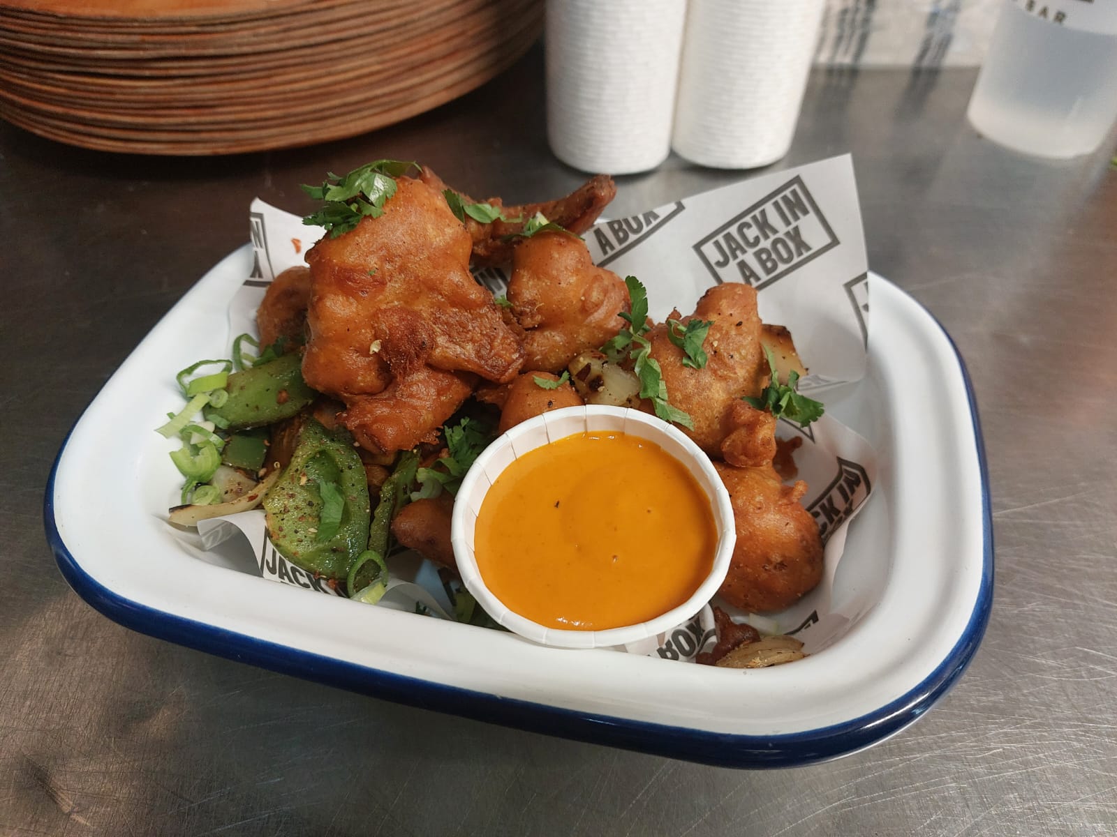 Street food catering dish served at a Yorkshire event by Jack Robinson Catering